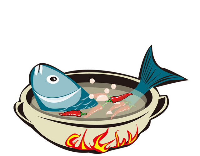 美食文化鱼火锅素材