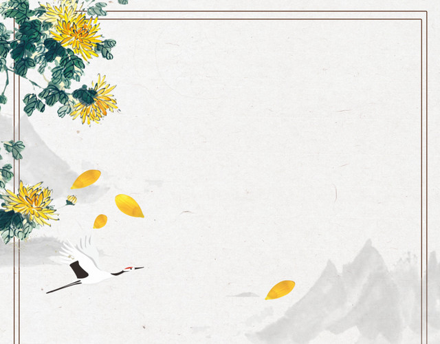 中国传统节日九九重阳节菊花风景素材
