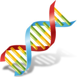 彩色螺旋分子染色体素材