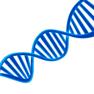 立体蓝色基因DNA螺旋分子素材