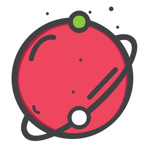 创意卡通行星素材