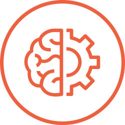创意卡通红色大脑小图标素材