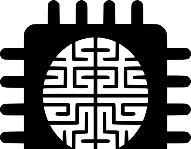创意大脑网络图标素材