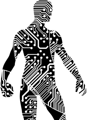 创意人体网络通路小图标LOGO素材