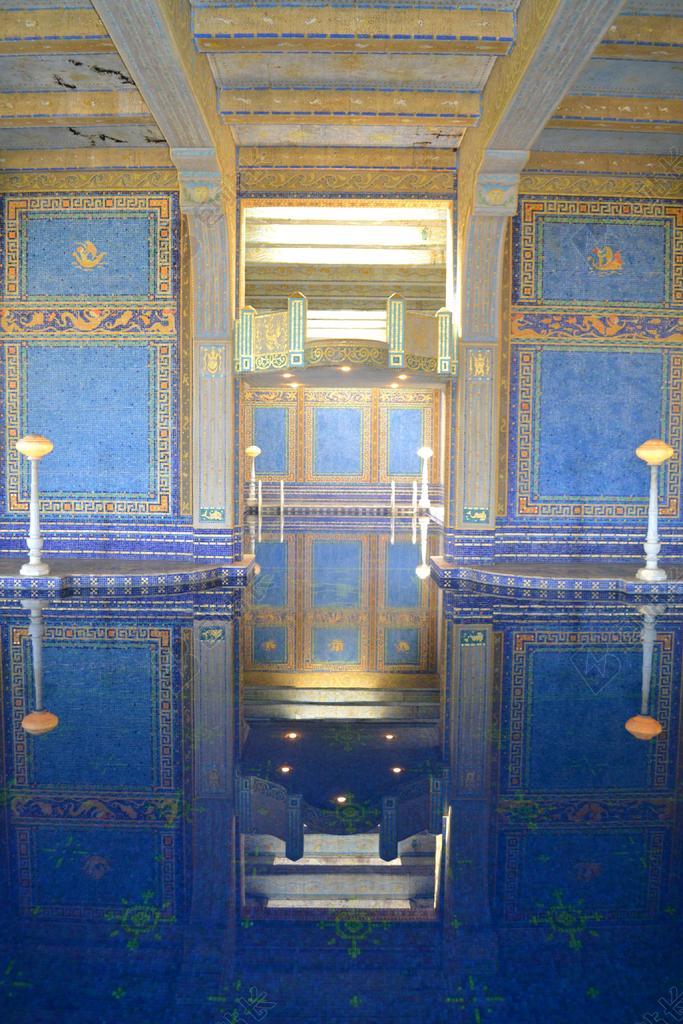 游泳池 池 室内 反思 赫氏古堡 城堡 圣西蒙 结构 建设