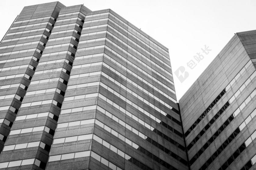 灰白城市建筑商务大厦业务摩天大楼背景图片