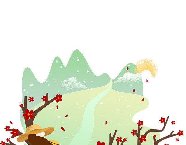 立冬插画风节气矢量素材
