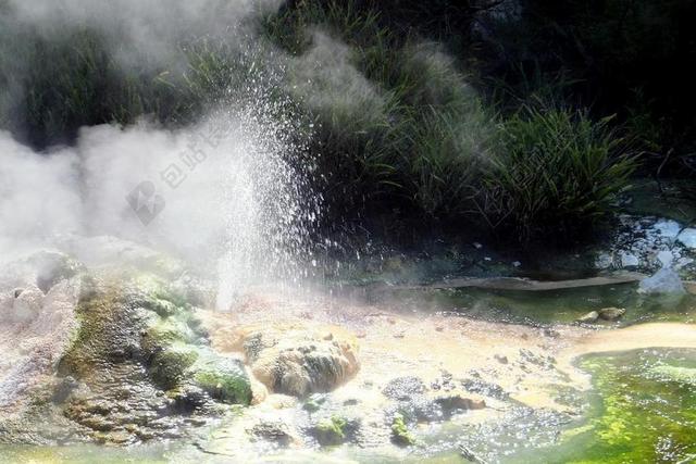 WIAMANGU 火山 热 温泉 地热 春 新西兰 蒸汽