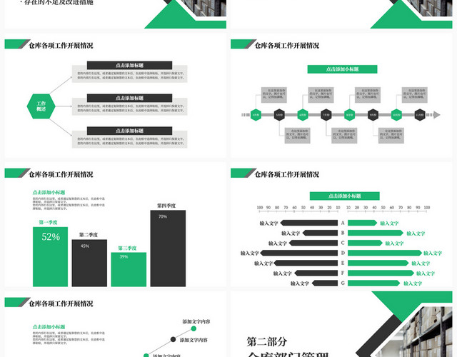灰绿色简约大气风仓库主管年终总结工作总结工作汇报年终总结