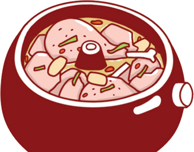 红色汤盅素材食物下载