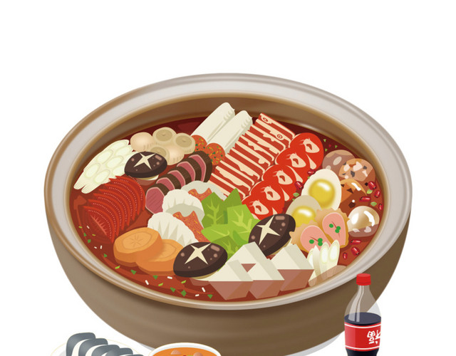 美味火锅聚餐食物素材