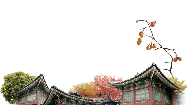 韩国建筑屋顶实景素材