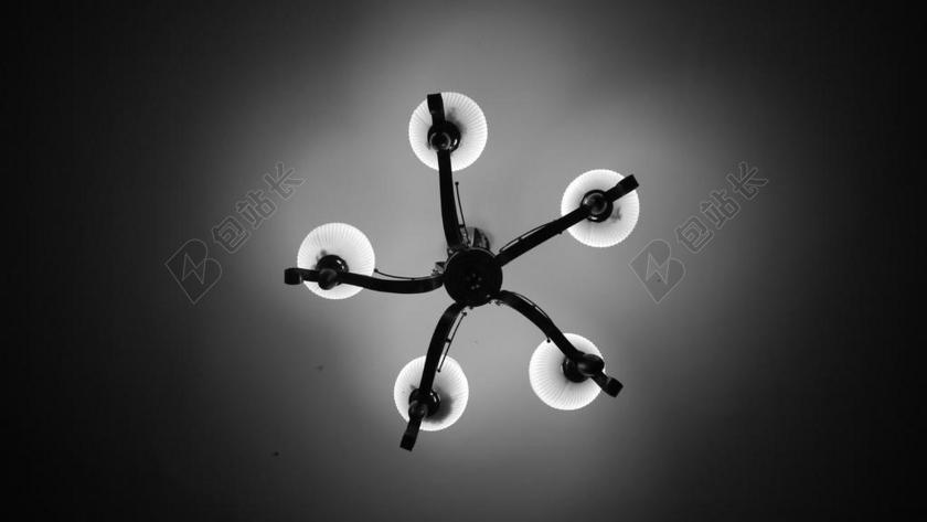 灯 光 黑色和白色 电 能源 照明 装修 灯泡 发光 室内