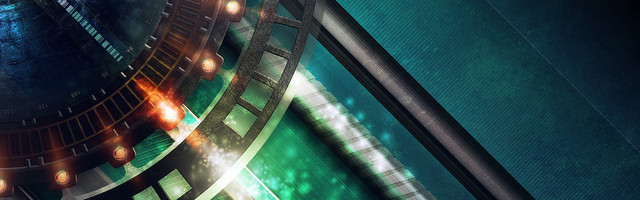 机械炫酷齿轮背景BANNER　