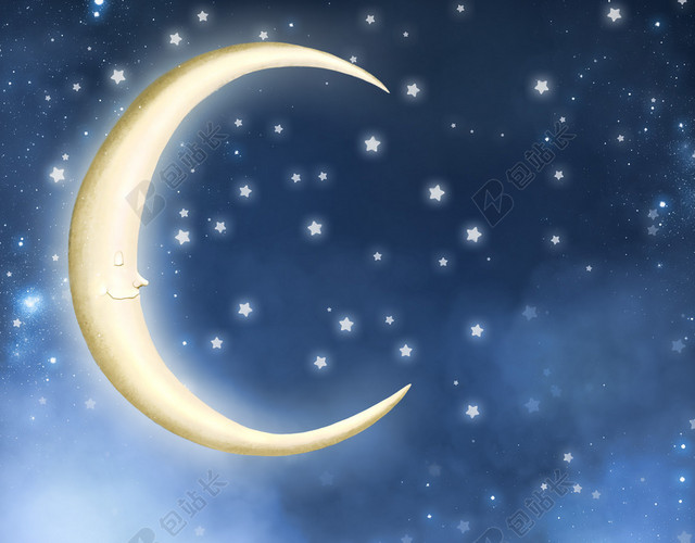 星空月亮背景