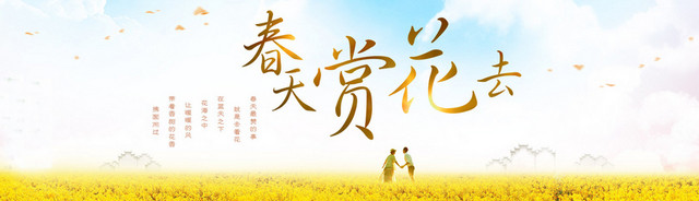 春天赏花去背景