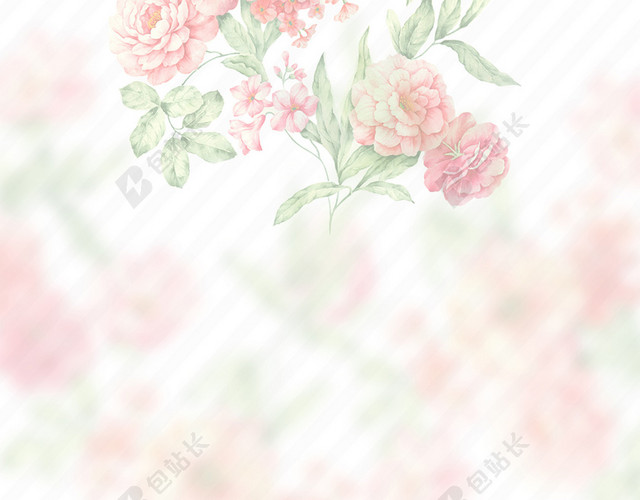 花藤水墨画背景图