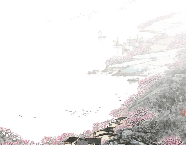 桃花村桃树村庄清明