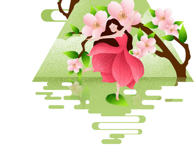 春游踏青春天绿植海报装饰