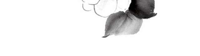中国元素 水墨风格桃花