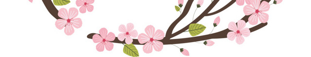 粉红春天桃花花环