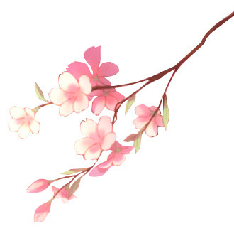手绘桃花