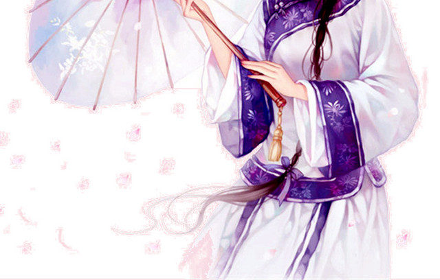 桃树下的美女