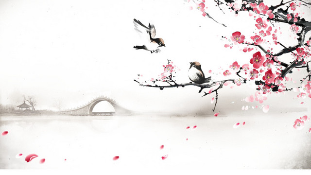 桃花风景图