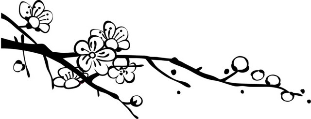水墨桃花