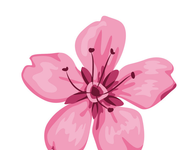粉红桃花元素