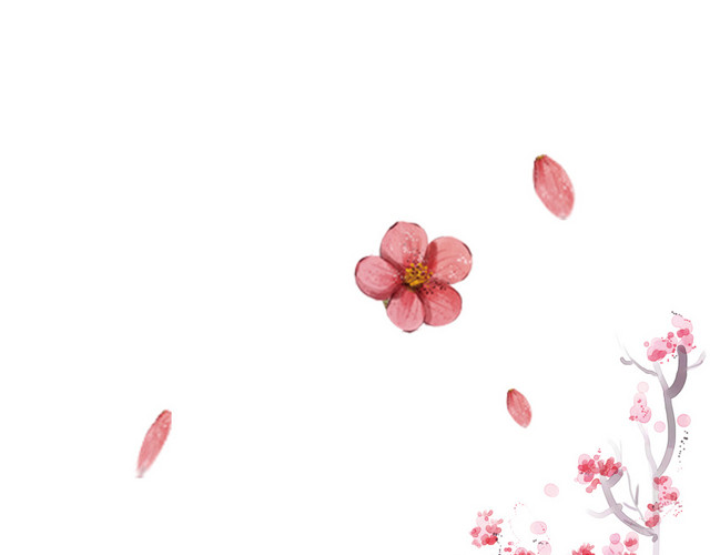 灼灼桃花唯美背景装饰