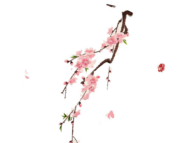 水彩梅花