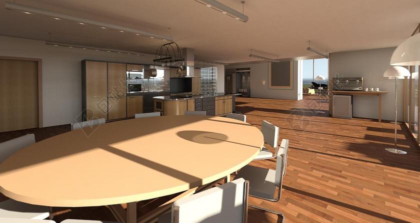 客厅 生活 生活方式 表 建筑可视化 餐桌 房间