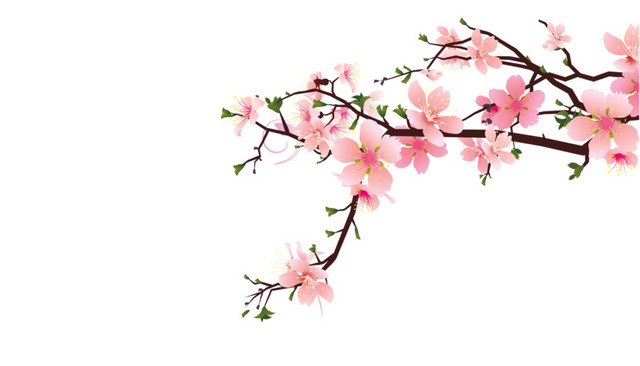 水墨桃花