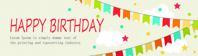 可爱生日PARTY主题BANNER