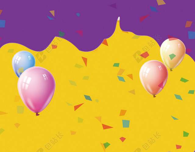 卡通搞怪生日周年庆典背景