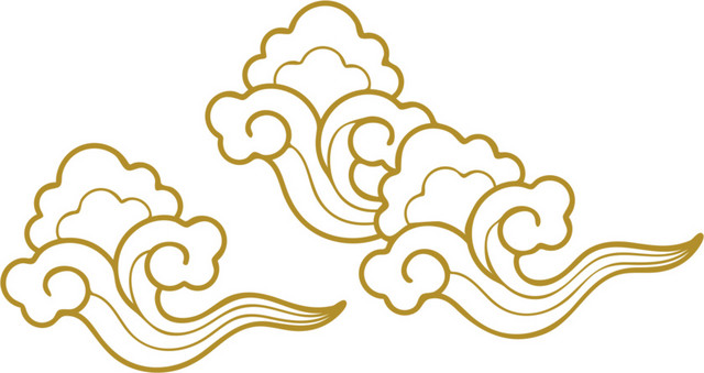 传统古典角花花纹素材