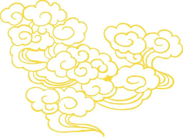 祥云图片  中国风黄色祥云