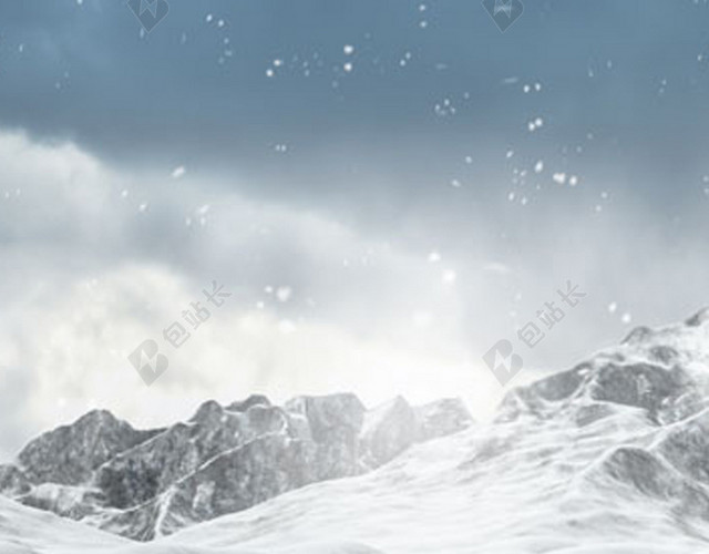 雪景下的公路H5背景