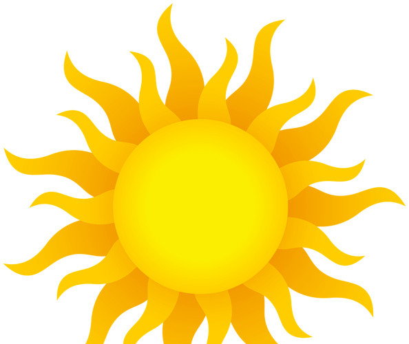 卡通曲线光线太阳阳光素材