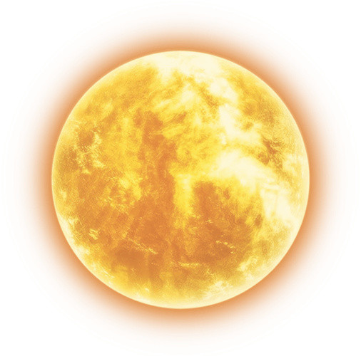 渐变烈日太阳光晕素材