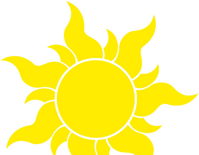 黄色火焰太阳素材