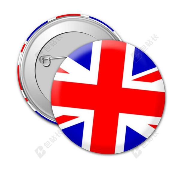 徽章 BREXIT 金属 针 翻领 设计 图标 符号 迹象