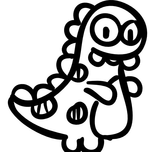 简约清新简单插画配图恐龙玩具