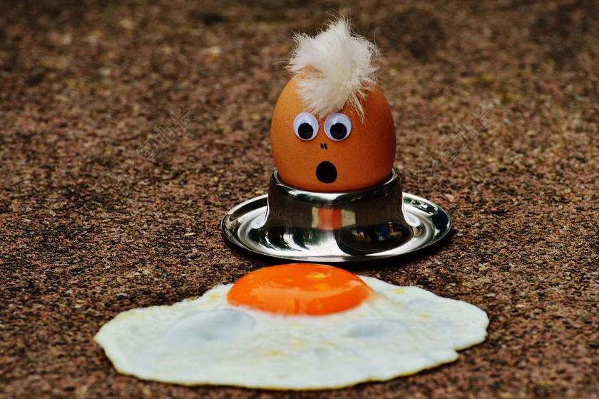 蛋 油煎 丧 乐趣 滑稽 可爱 食品 鸡蛋 蛋黄 炒鸡蛋