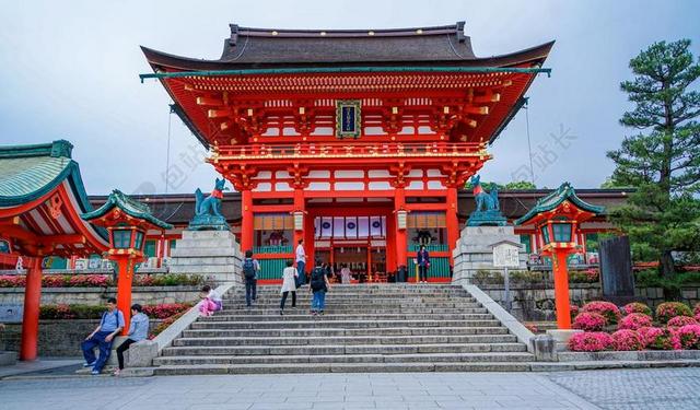 伏见 INARI 寺 京都 日本 寺 里程碑 著名 旅行 门