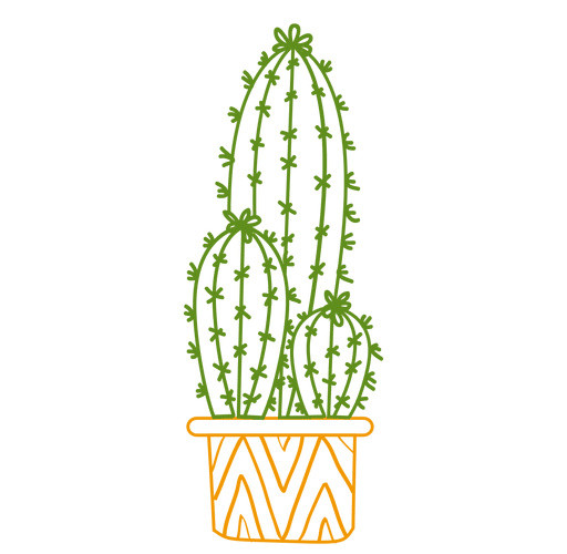 卡通手绘清新仙人掌镂空植物素材