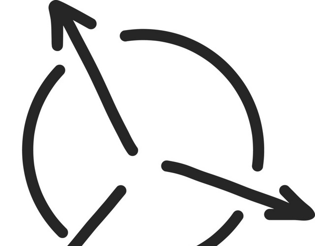 圆圈黑色箭头素材