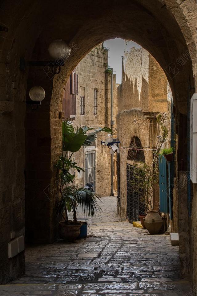 架构 JAFFA 老街 古老的小镇 路 老 城市 建设 历史