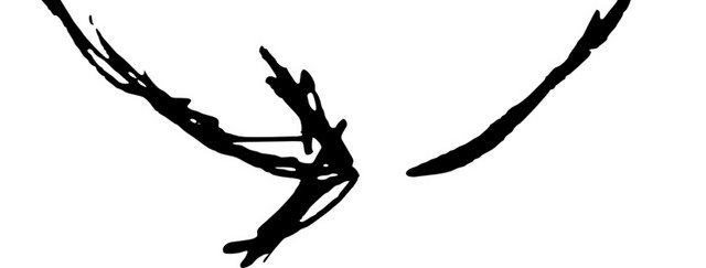 手绘圆圈黑色箭头素材
